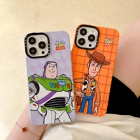 cartoon disney toy story woody phone case for iphone 13 12 11 pro max xr xs max 8 x 7 se couple anti drop silica gel soft cover