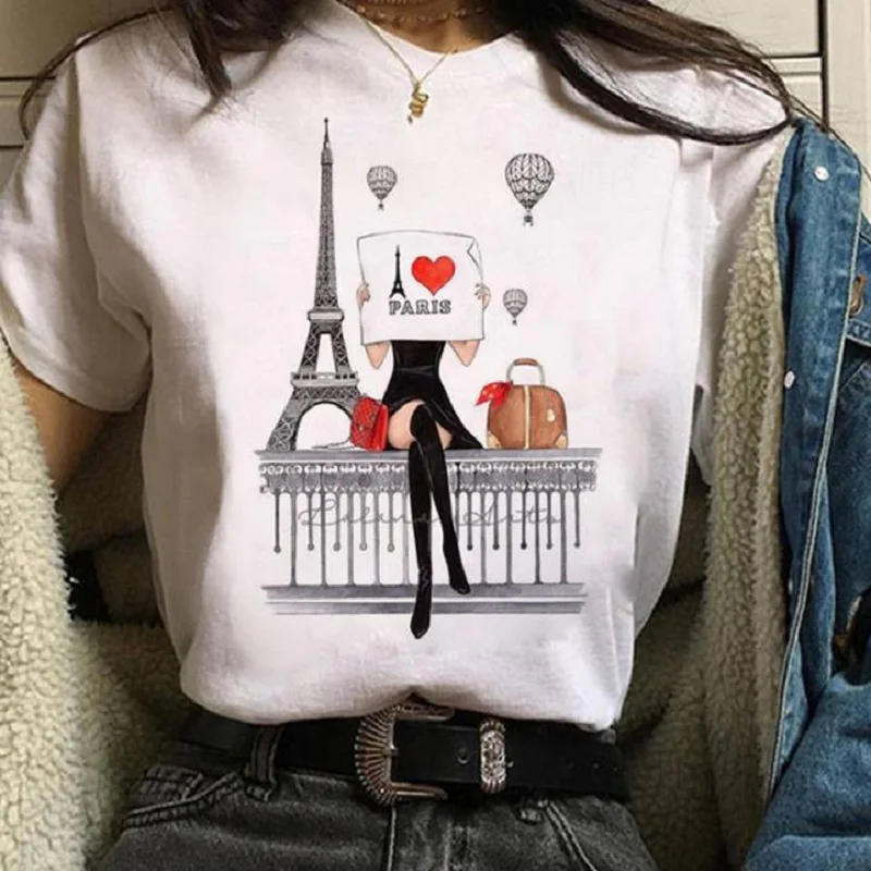 

Белая свободная однотонная Феминистская секция с круглым вырезом, элегантная женская модная спортивная свободная футболка с коротким рукавом, Топ