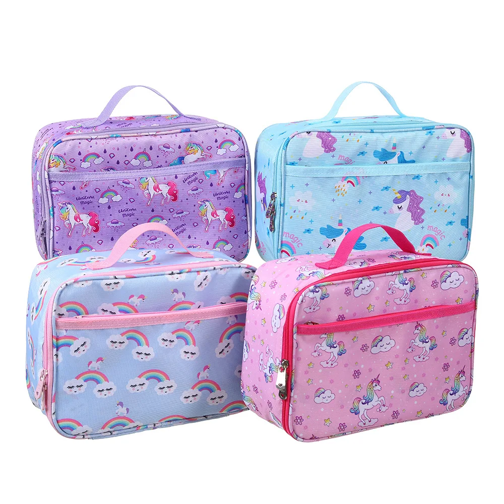 

Cartoon Unicorn Lunch Bag Thermal Insulated Lunch Box Totes Children Kids School Food Storage Bags Dinner Container Cooler Bag