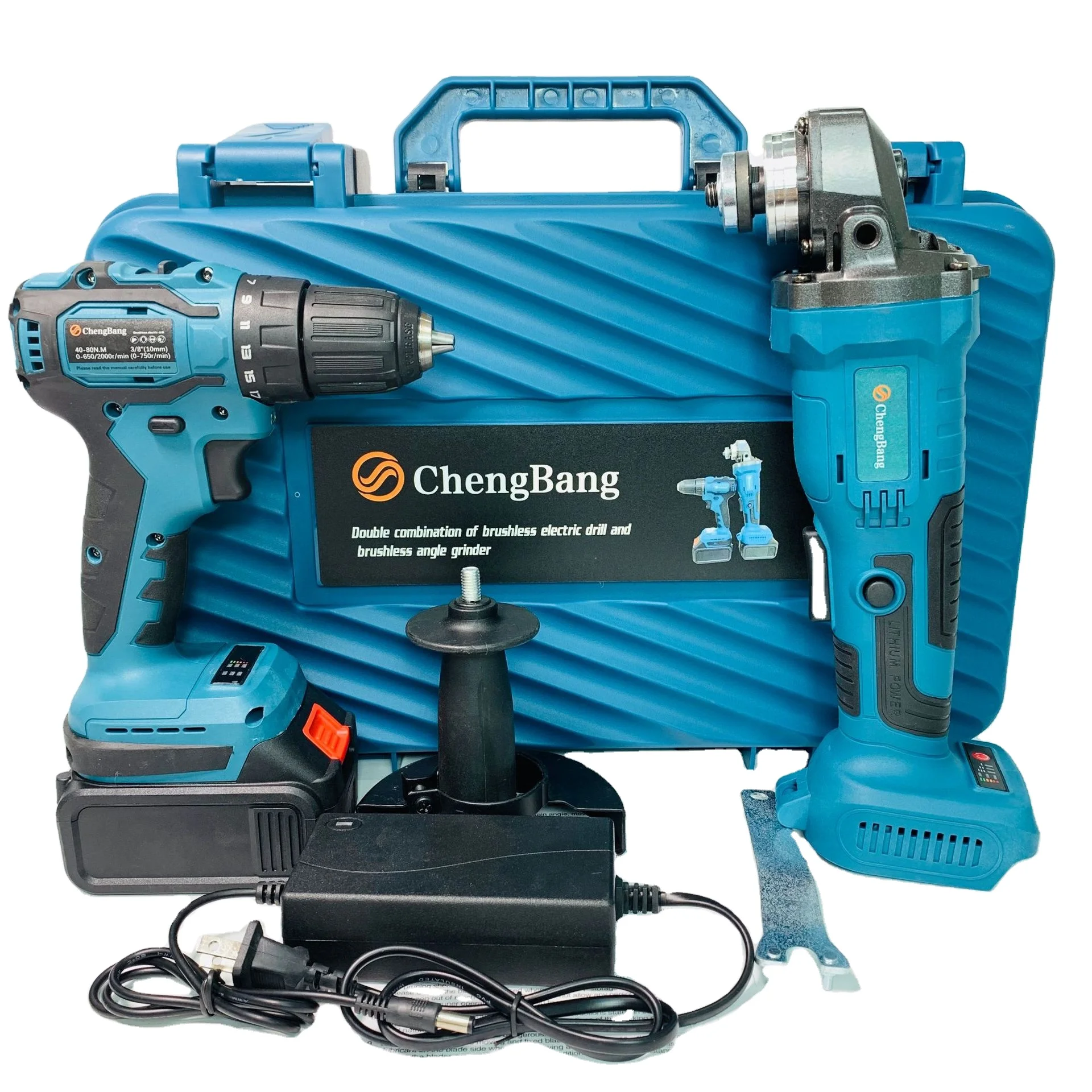 

Набор инструментов makita, литиевый бесщеточный комбинированный инструмент с аккумулятором 3000 мАч, для электродрели, угловой шлифовальный ст...