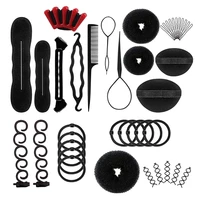nice durable chic hair bun maker hairdressing accessories hair styling tool 1 set 13pcs chignon maker