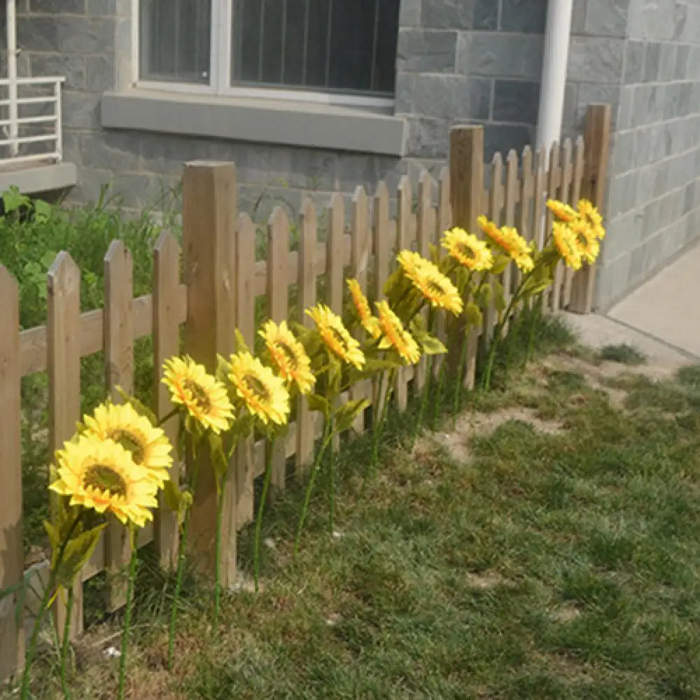 Искусственное искусственное украшение для забора большая ветка подсолнуха