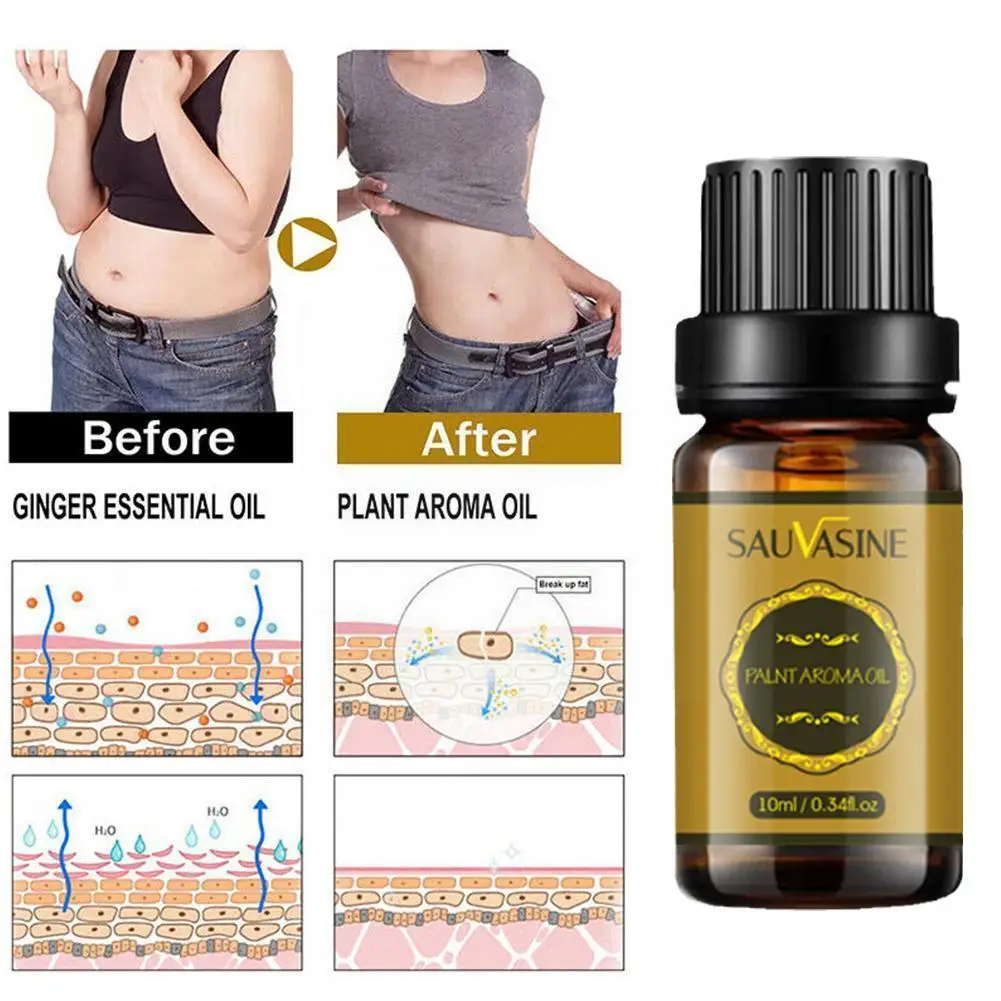 

10ml Natural Ginger Oil Lymphatic Drainage Therapy Slim Essential Body Massage Promote Full Metabolism Oils Anti Plant Agin
