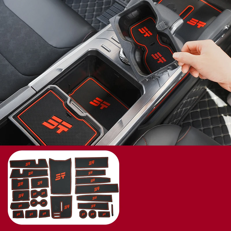 

Для Chery Jetour T2 2024 2023 автомобильный Стайлинг, нескользящий коврик, накладка на дверь, резиновый слот для ворот, декоративная подушка для чашки, автомобильные аксессуары