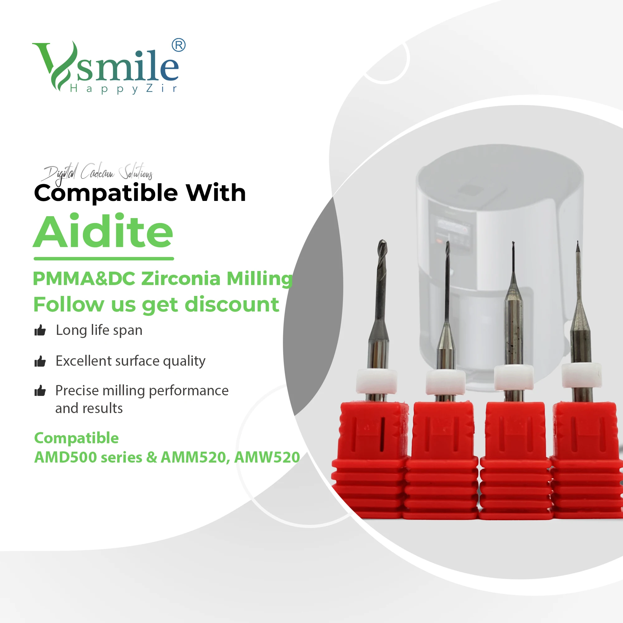 

Фрезерные боры для Aidite AMD-500