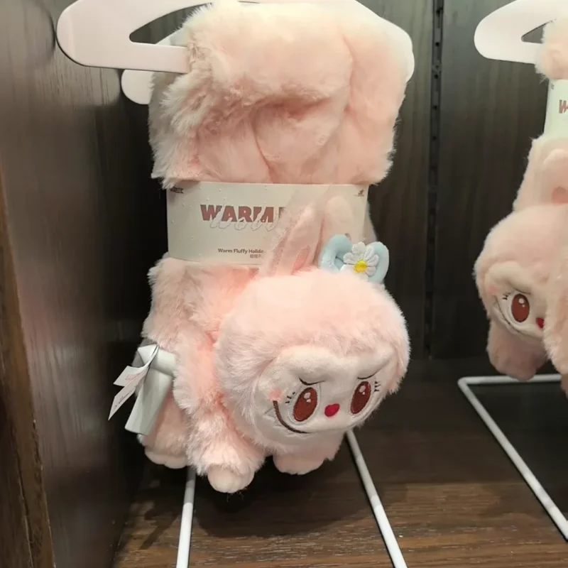 Новый оригинальный шарф Kawaii Labubu наушники Mokoko теплая серия зимние термопредметры