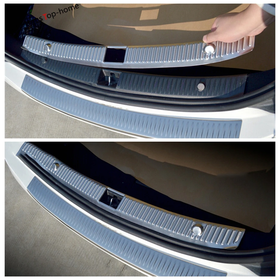 Stainless Steel Inner / Outer Rear Bumper Sill Plate Cover Trim For Mercedes-Benz C Class W205 2015- 2021 Interior Accessories | Автомобили