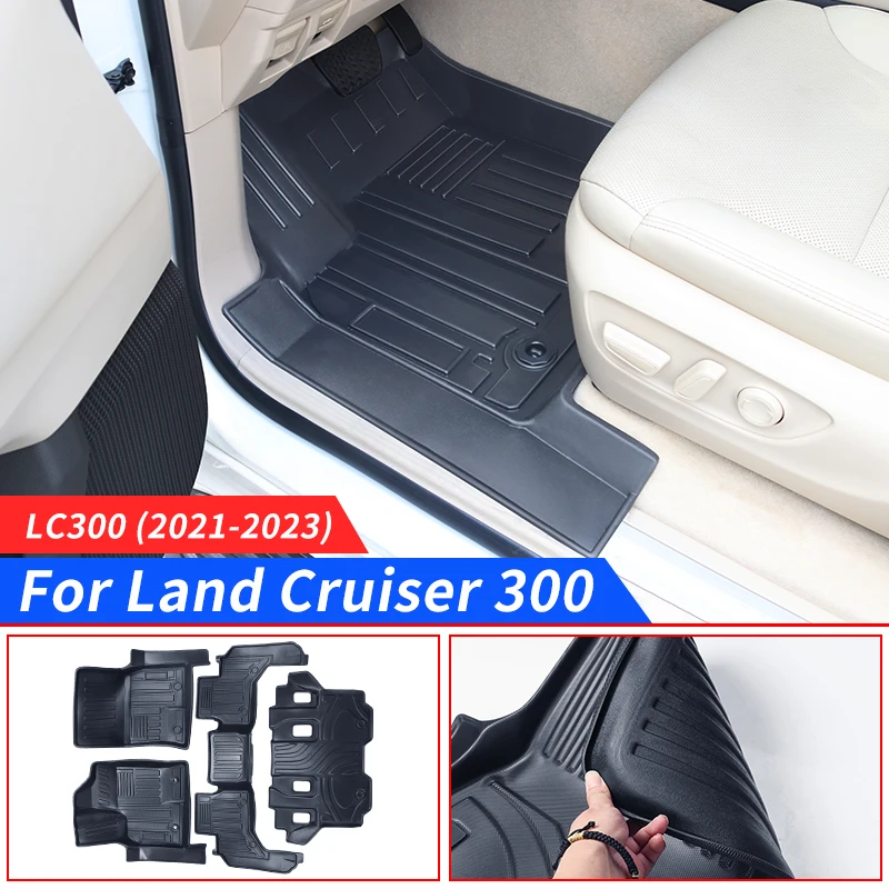 

For Toyota Land Cruiser 300 Lc300 FJ300 Foot Mat Interior Decoration Accessories Upgraded Car Mats Material Waterproof Carpet