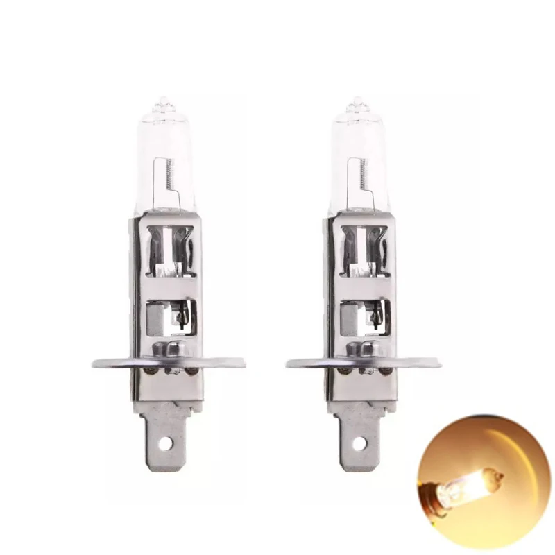 2PCS halogen h1 light bulb 55W 100W 4300K Halogen Lamp Car Headlight Bulb Warm White 12V