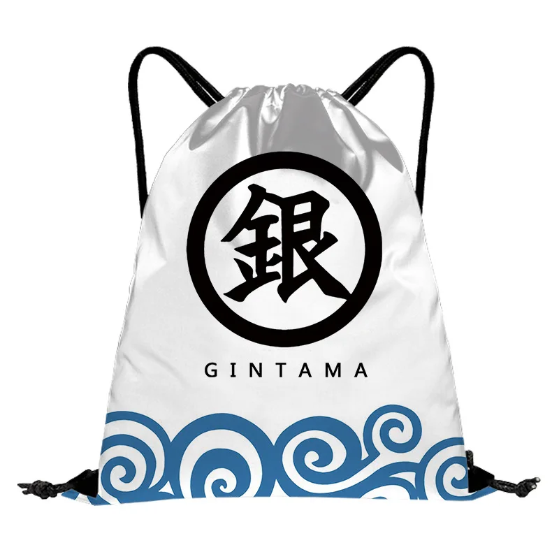 

Anime Gintama Sakata Gintoki Sling Shopping Bag Drawstring Double-shoulder Backpack