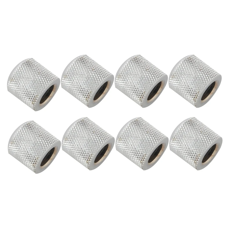 

8X Guitar Dome Control Knobs For Fender Tele Replacement, Silver