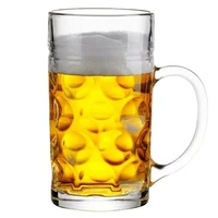 large capacity beer mug with thickened glass water cups pineapple large wine mug glass cup with handle double layered 1300 ml