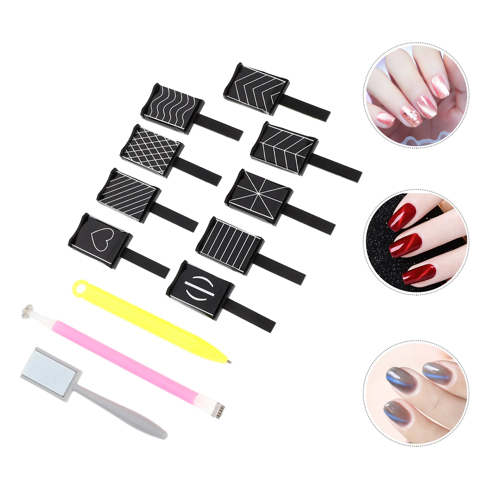 

Nail Magnet Manicure Stick Polish Cat Eye Tool Set Nails Pen Dotting Sticks Board 3D Wand Brush Wands Creative Accessories Eyes