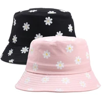 women outdoor sport panama hat flower bucket hat sunscreen summer sun caps fisherman cap