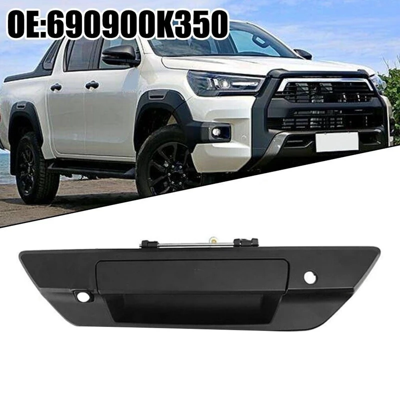 

Rear Tailgate Bezel Trim Replacement 69090-0K080 For Toyota Hilux 2015-2022 Back Door Handle Pull With Camera Hole 690900K080