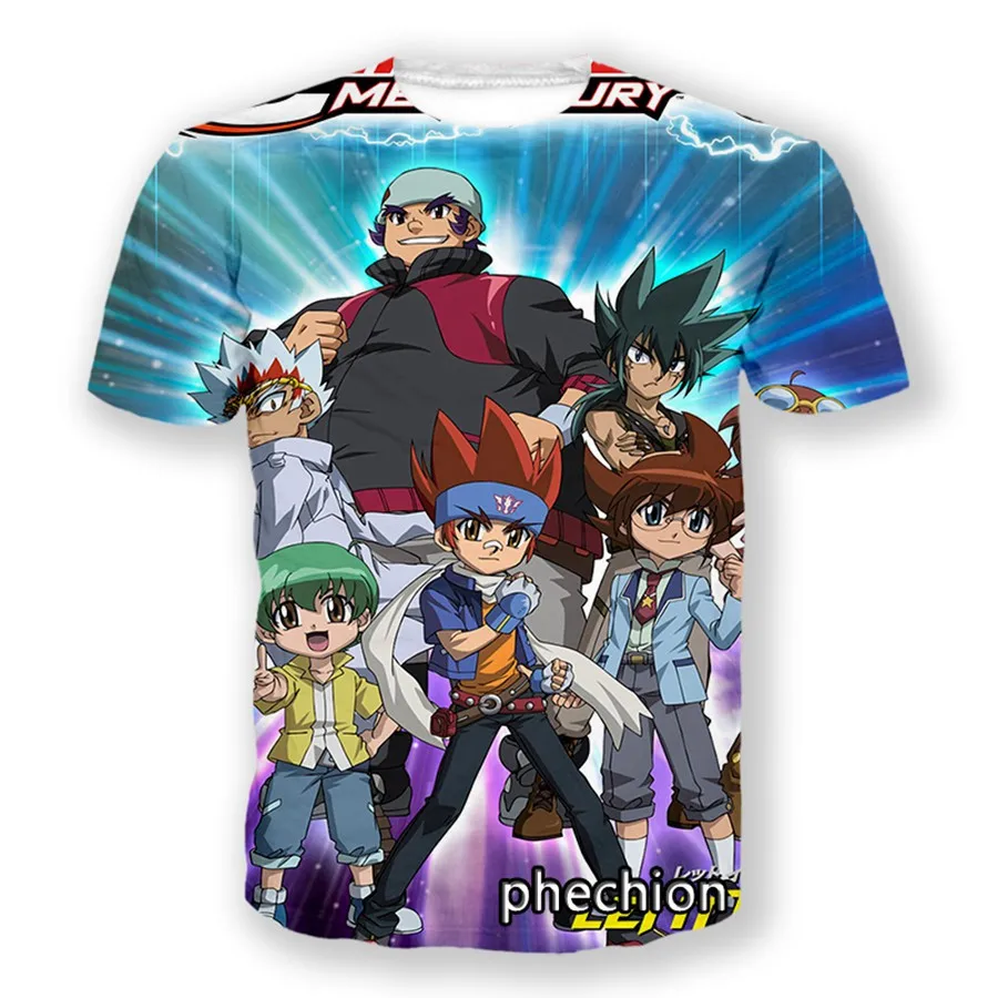 Футболка phechion Beyblade с 3D принтом для мужчин и женщин рубашка в стиле хип-хоп одежда