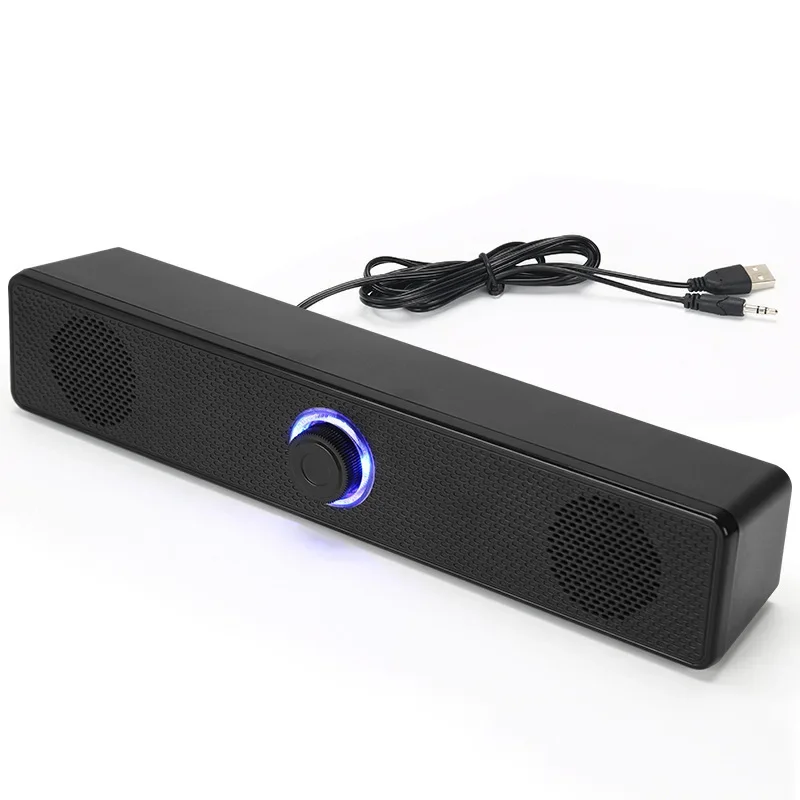 

4D Surround Soundbar Bluetooth 5.0 Computer Speakers Wired Stereo Subwoofer Sound Bar for Laptop PC Home Theater TV Aux Speaker