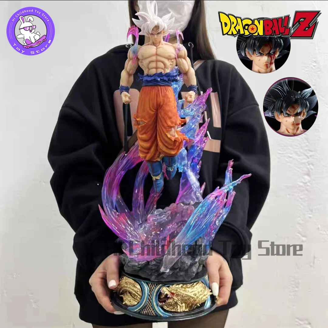 

53cm Dragon Ball Son Goku Figures Super Saiyan Ultra Instinct Migatte No Goku'I Anime Figurine Statue Model Children Xmas Gifts