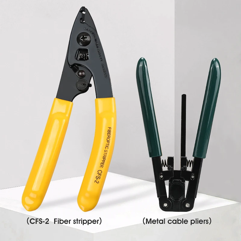 Fiber Optic Tool Kit Mini Optic Fiber Fiber Power Meter FTTH Fiber Cutter AUA-60S CFS-2 Fiber Stripper