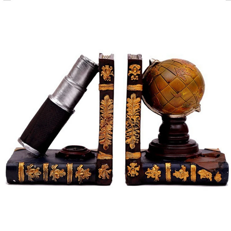 

Retro Globe Bookends By Bookshelf Craft Decorations Office Book Stand Ornaments