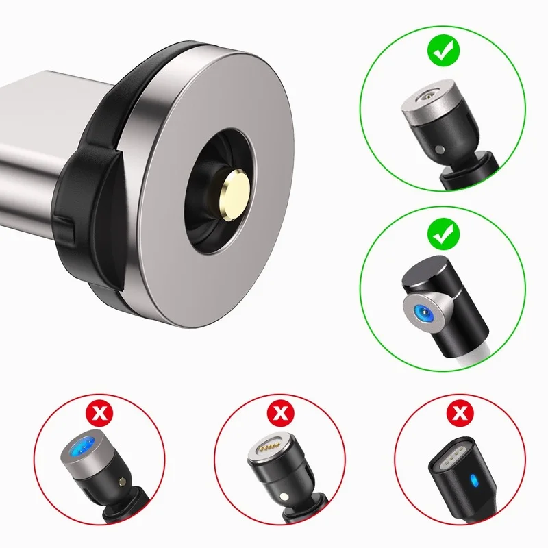CQXSMAX single Pin Round Magnetic Cable Plug Type C Micro USB Plugs Phone Magnet Charger For iPhone Charging No |