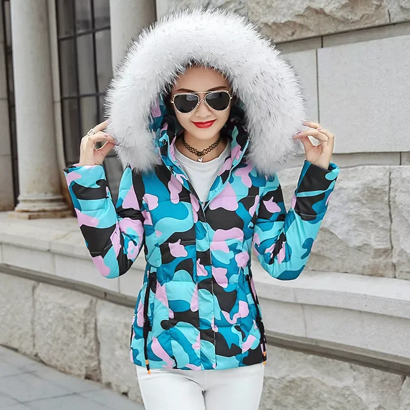 new Winter Warm Parkas Women Fashion Fur Hooded Pockets Winter Coats Women Elegant Cotton Jackets Coat Female