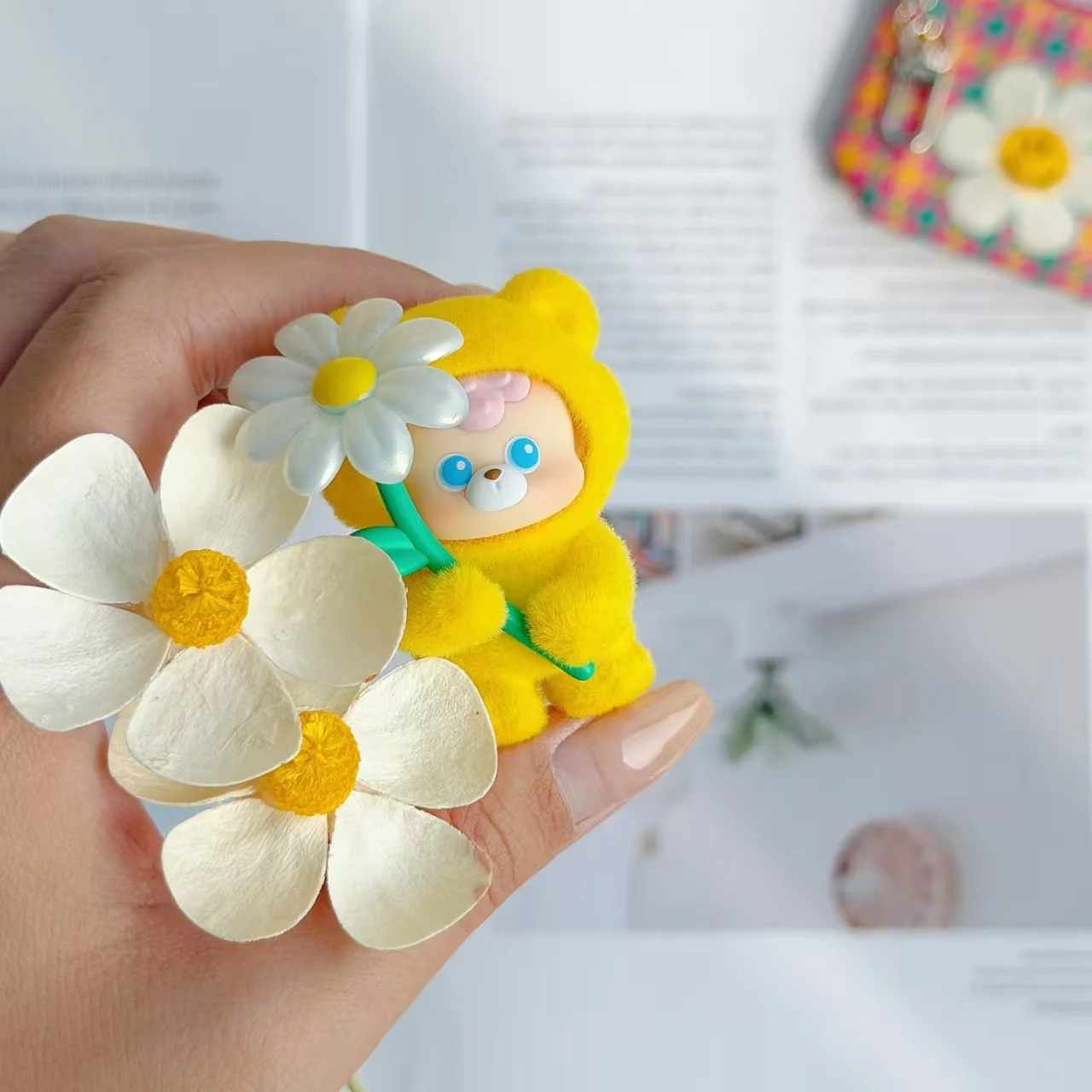 Фото В наличии: Мини-фигурка Diudiu Baby Mystery Box, серия «Мир цветов Your Bear», милая коллекционная игрушка из флокированного ПВХ, декор для стола, игрушка-сюрприз в закрытой коробке №3