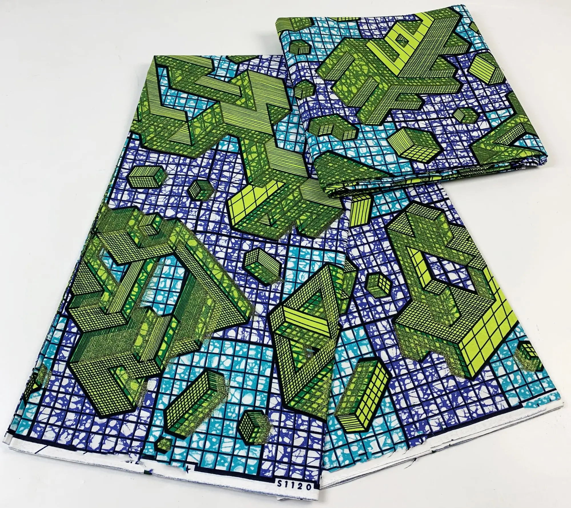 

100%Genuine Grand Gold Super African Wax Print Fabric 6 Yard Veritable Ankara Wax Dye DutchHollandais Fabric Material For Cloth