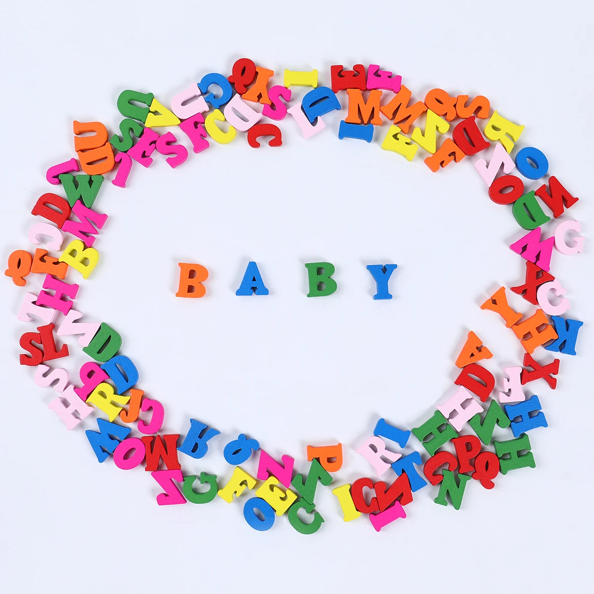 100 шт. деревянные цифры-буквы