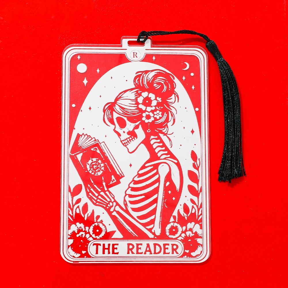 

Акриловые закладки с черепом