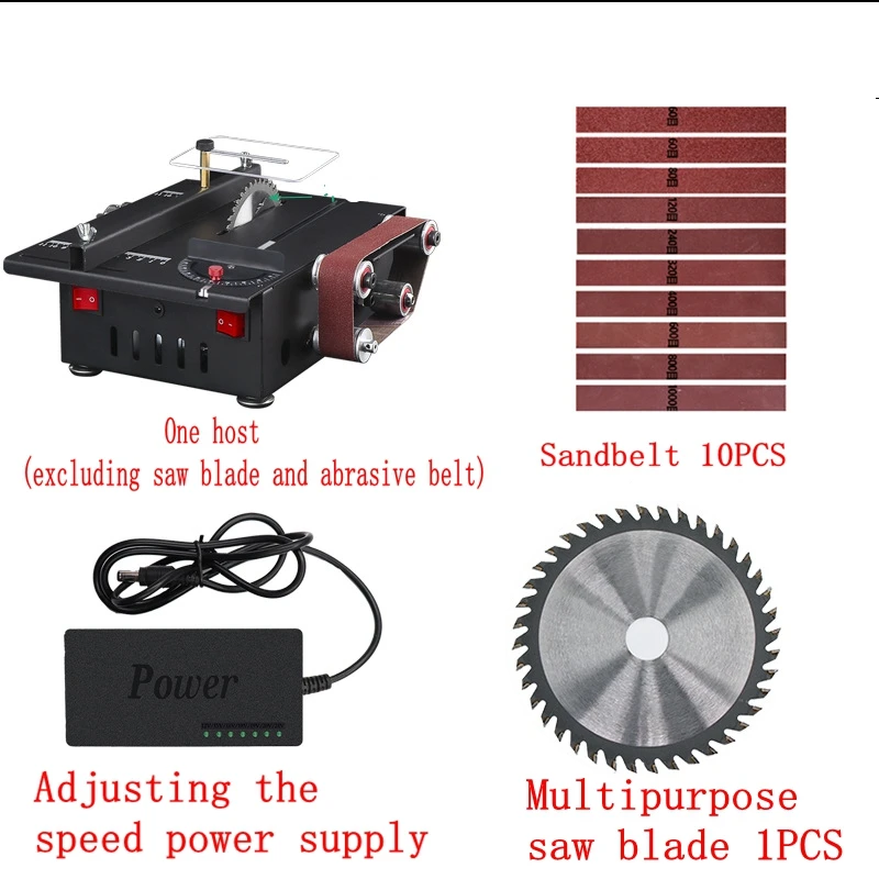 Мини-настольная пила и ленточная шлифовальная машина 150 Вт скорость циркулярная