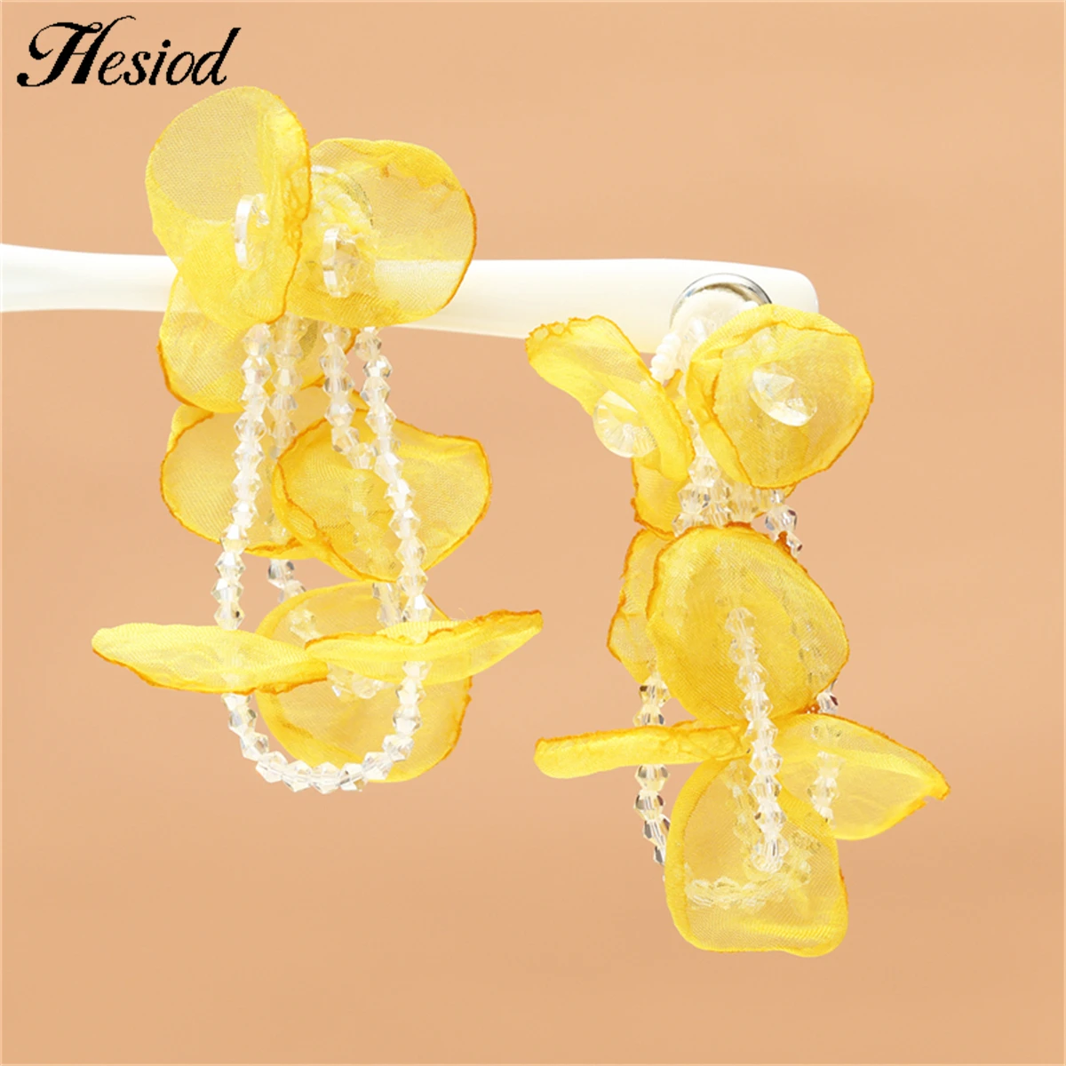 

New Trendy Design Colorful Yarn Transparent Beads Pendant Dangle Hanging Earrings For Women Piercing Jewelry Accessories Gifts