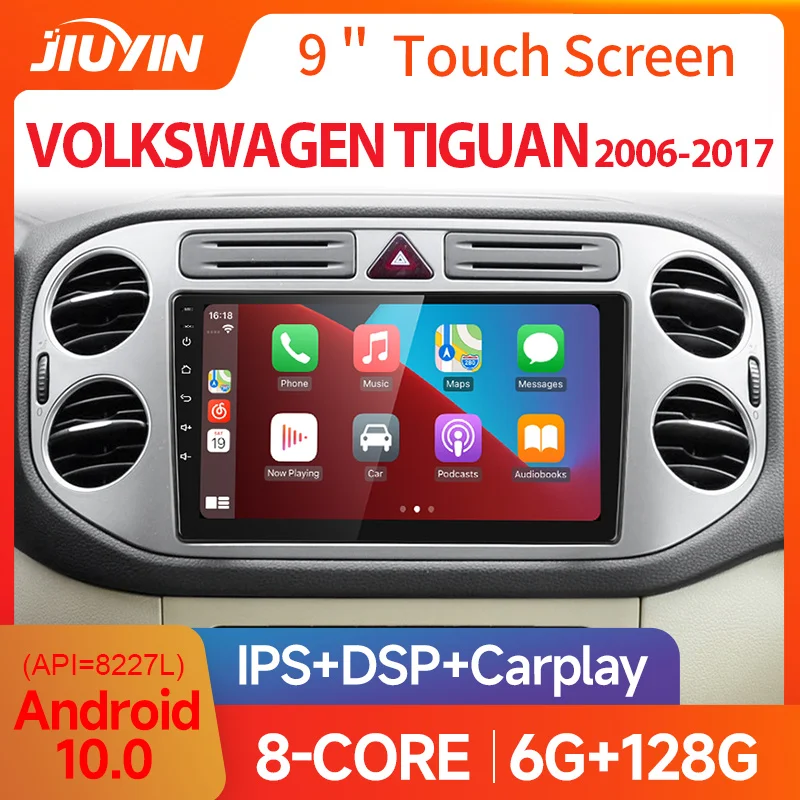 

JIUYIN AI Voice 2 din Android 10DSP Car Radio Multimidia Video Player Navigation GPS Car Stereo For Volkswagen tiguan 2006-2017