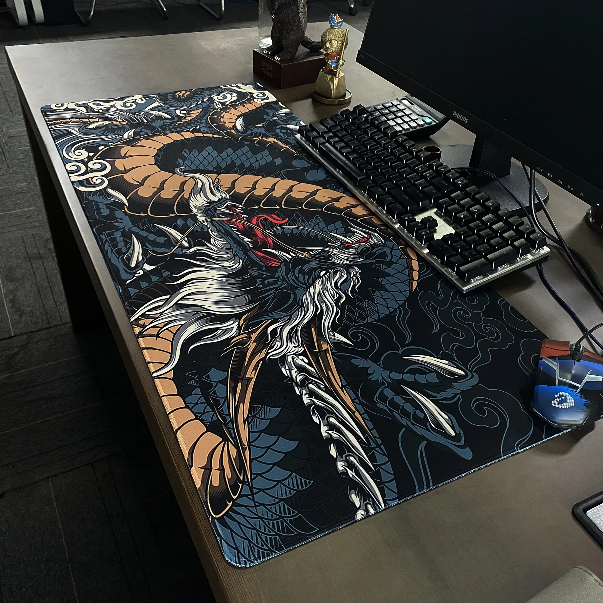 Large Mouse Pad Chinese Dragon Gaming Accessories HD Print Office Computer Keyboard Mousepad XXL PC Gamer Laptop Desk Mat 100x50