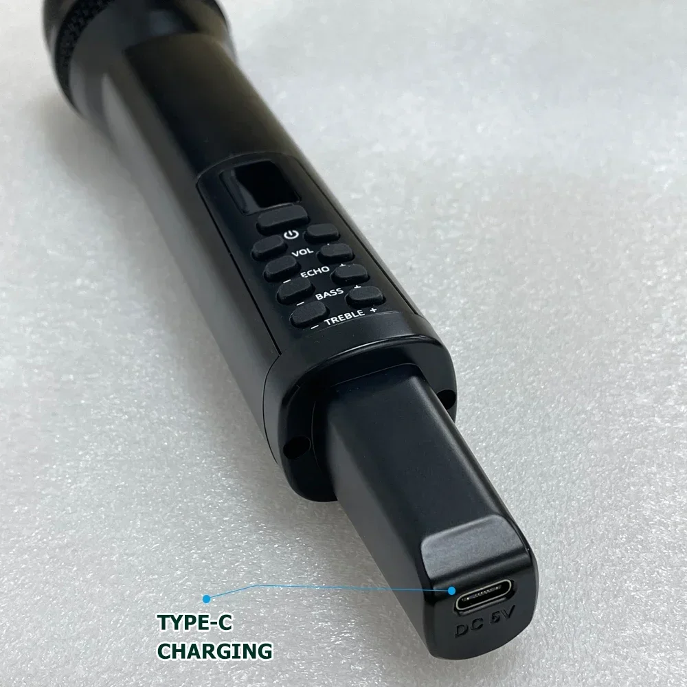 Подзарядка Echo Treble Bass 2.4G беспроводной ручной микрофон для караоке