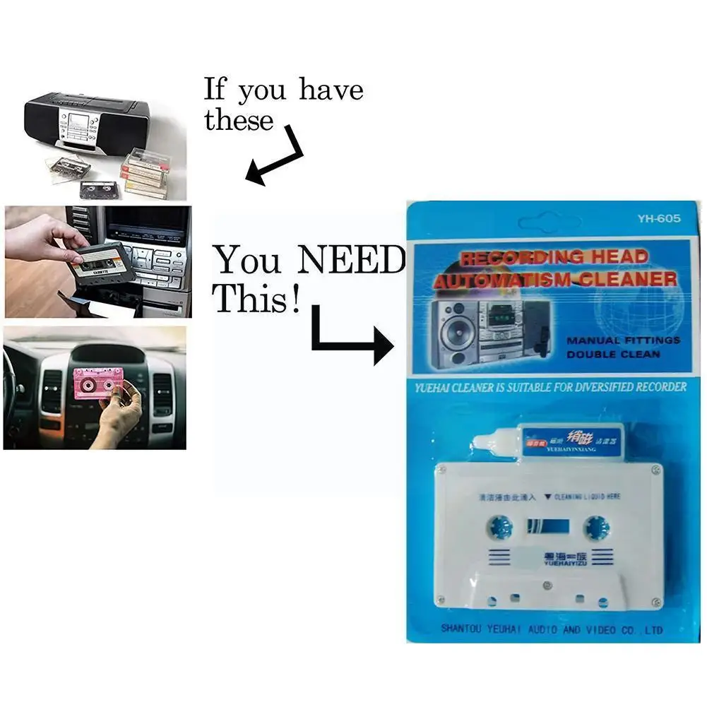 

Tape Cleaner Tape Recorder Cleaning Tape Top Line Audio Cleaner Tape Wet/dry Tape Cassette Cassette Player Audio Z1e7