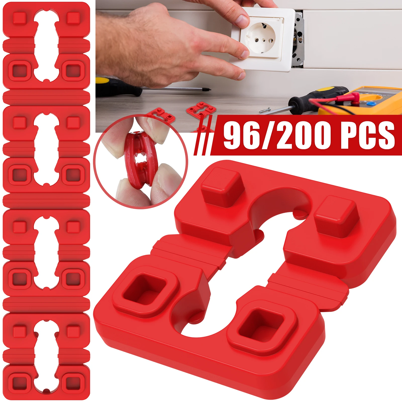 

96/200Pcs Switch Receptacle Spacers Portable Electrical Socket Spacer Set PVC Socket Outlet Spacers Prevent Socket Sinking