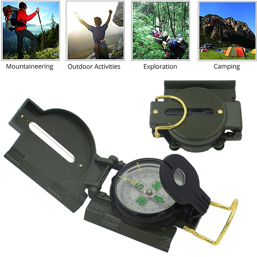 

Foldable Portable Handheld Compass with Lanyard Camping Hiking Hunting Boating Survival Navigation Compass for Outdoor Activity