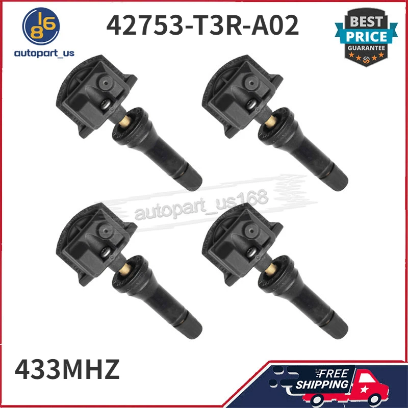 Датчик мониторинга давления в шинах 4 шт., 42753-T3R-A02 42753-T3R-A01 433 МГц для Acura ILX 2019 Acura ILX Датчик мониторинга давления в шинах 4 шт., 42753-T3R-A02 42753-T3R-A01 433 МГц для Acura ILX 2019 Acura ILX