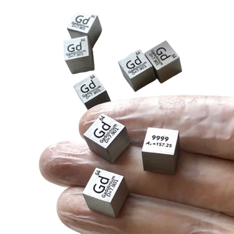 

10mm(0.4'') Cube Gd 99.99% Gadolinium Periodic Table of Elements Hand Made Science Educational DIY Crafts Display