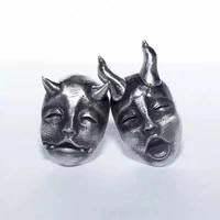 fashion silver color skull stud earrings for motorcycle party men womens gothic punk devil cool earrings unisex jewelry gifts