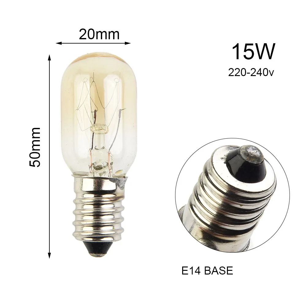 

1/4/8PCS E14 Salt Lamp Globe Bulb 15W AC220V-240V Vintage Incandescent Bulbs Refrigerator Oven Light Bulbs Replacement