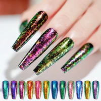 1 box shiny mermaid opal powder nail glitter aurora flakes nail design manicure mirror neon pigment sequin accessory skdo85 kf1