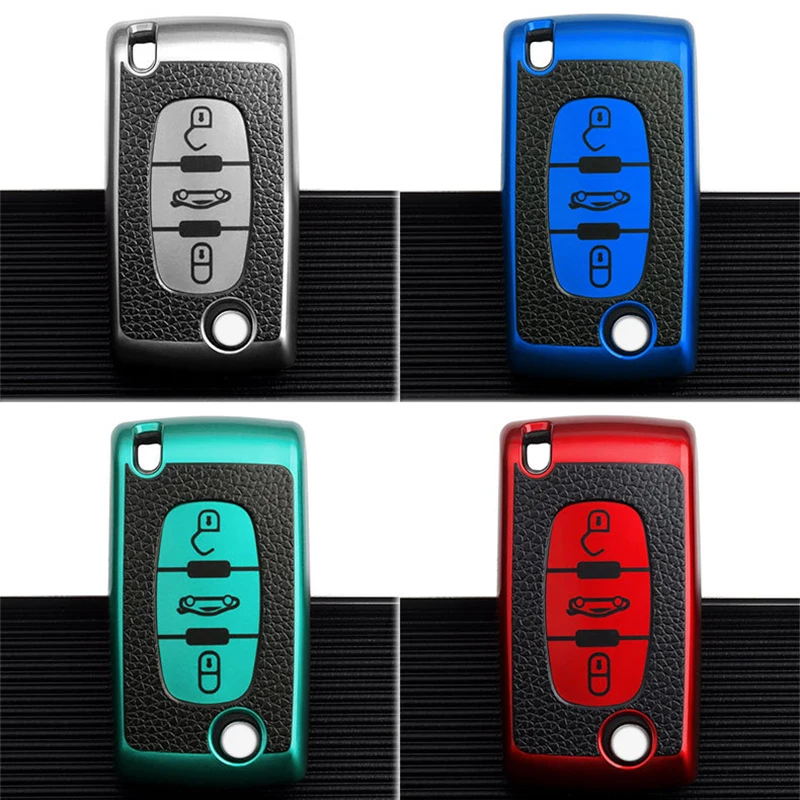 

2 3 Button Car Key Case Cover Holder For Peugeot 107 207 307 308 407 607 3008 5008 For Citroen Xsara Picasso C5 C6 C8 Keyless