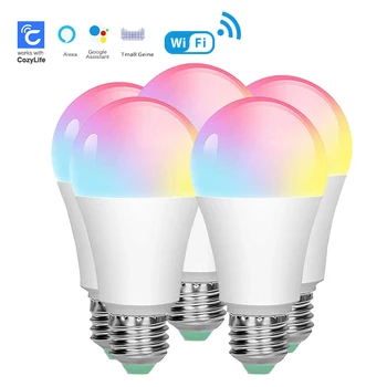 Smart Bulb: Alice 9W Color WiFi Light RGB E27 LED Lamp 220V 110V with Alexa and Google Home Assistant Voice Control, Dimmable 1