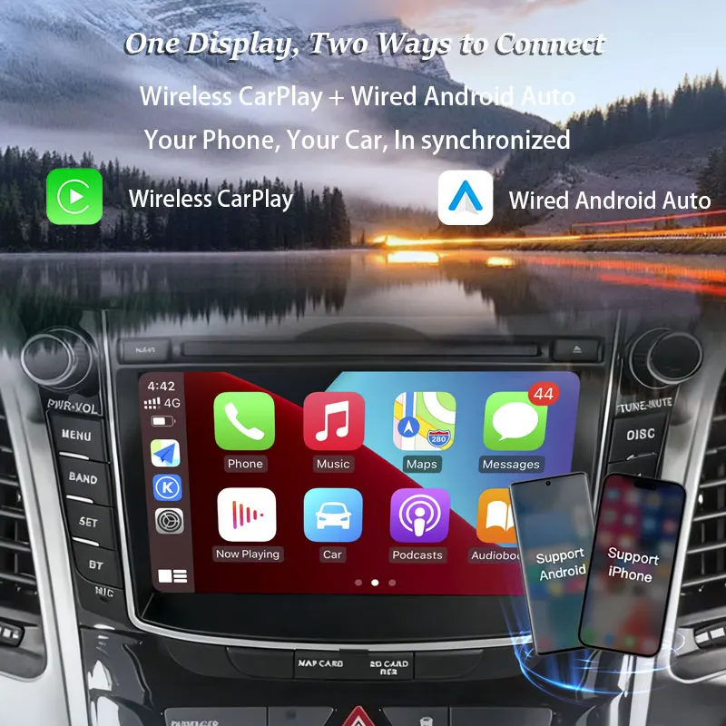 Фото Беспроводной CarPlay для Citroen C5 X7 III 2010-2016 Автомобильный радиоприемник Видео Аудио Мультимедийный плеер DSP Стерео Разделенный экран GPS Navi WiFi №4