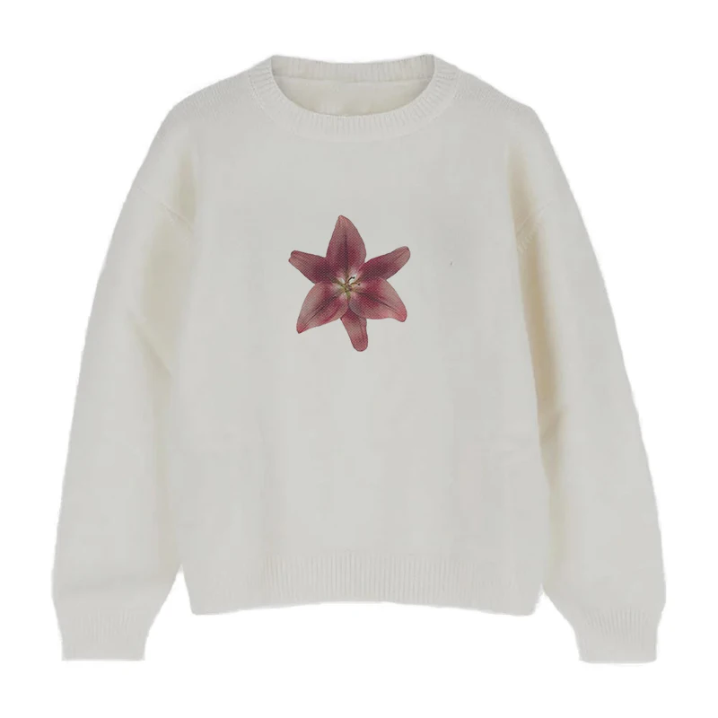 Женский новый популярный шикарный дизайн свитер с цветочным принтом
