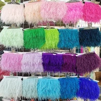 wholesale 8 10cm ostrich wool cloth edge clothing decoration accessories color ostrich feather ribbons for crafts