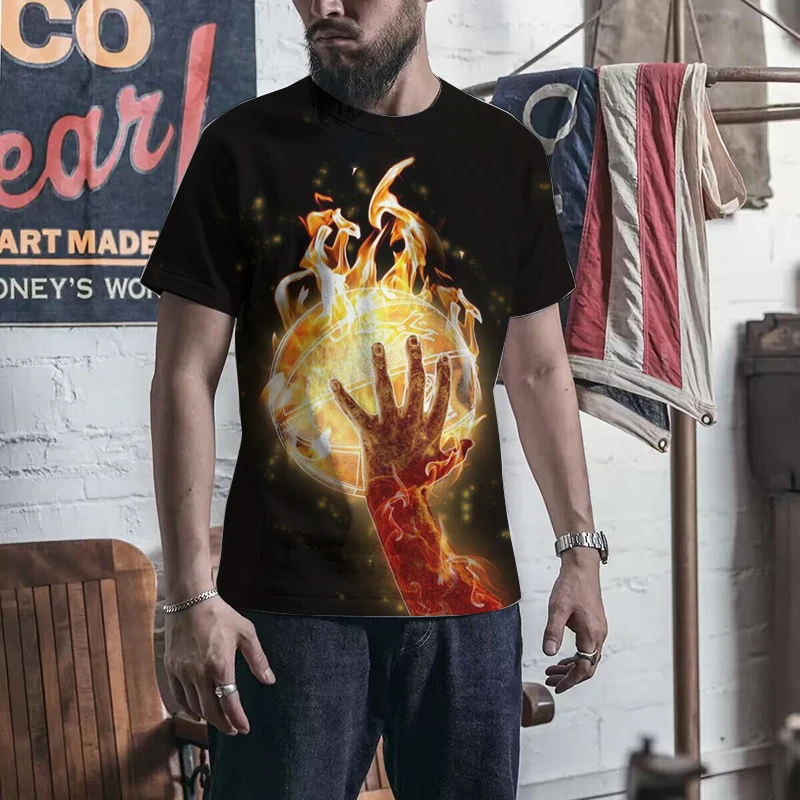 Футболка баскетбольная мужская с круглым вырезом и коротким рукавом