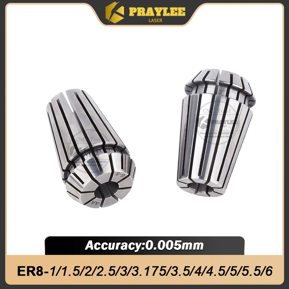 

Цанговый патрон ER8 Цанговый патрон ER ER Набор цанг er8 Точность 0,008 мм 1 мм 2 мм 3 мм 4 мм 5 мм 3,175 мм 6 мм Цанговый патрон AA UP